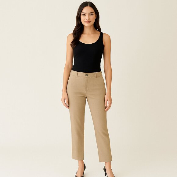 NWT laundry Harper Slender Fit Lean Hip Lower Rise Khaki Ankle Pant Women's 2 - Picture 1 of 13